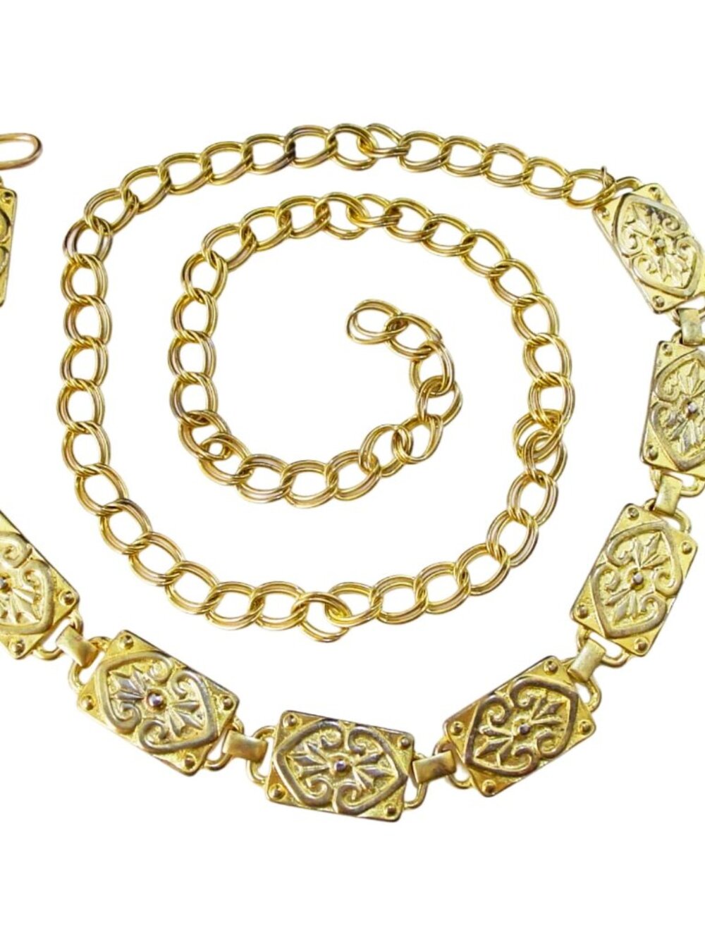 BOHEMIAN Gold-Plated Metal Chain Link Belt Women's O/S (up to 38 inches)